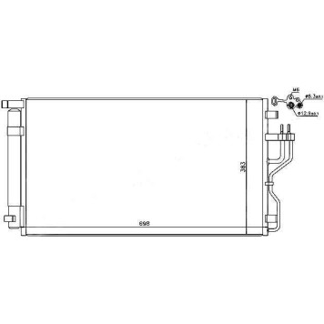 Радиатор кондиционера HYUNDAI IX35 / KIA SPORTAGE 10- <b>SAT ST-HY14-394-0</b>