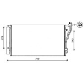 Радиатор кондиционера HYUNDAI SONATA 10- / GRANDEUR / AZERA 11- / KIA CADENZA 09- / OPTIMA 12- <b>SAT ST-HY22-394-0</b>