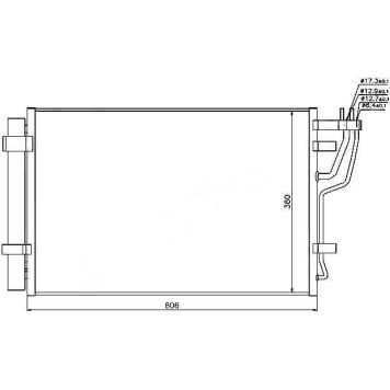 Радиатор кондиционера KIA CEED 07- / HYUNDAI I30 07- / ELANTRA 06- <b>SAT ST-HY47-394-0</b>
