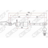 Амортизатор крышки багажника MAZDA MPV LW# 99-06 лев. <b>SAT ST-LC626-36-20F</b>