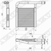 Радиатор отопителя салона LADA GRANTA 10- / KALINA 13- / DATSUN on-DO 14- / mi-DO 15- <b>SAT ST-LD01-395-0</b>