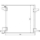 Радиатор кондиционера MERCEDES M-CLASS W163 2.3 / 3.2 / 4.3 98-04 <b>SAT ST-MB05-394-A0</b>