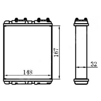 Радиатор отопителя салона MITSUBISHI LANCER / LIBERO 92-00 / COLT 92-96 / NISSAN SERENA C23 92-00 / TERRAN I <b>SAT ST-MB15-395-0</b>