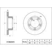 Диск тормозной передний MITSUBISHI Canter FE331, FE435 <b>SAT ST-MB295970</b>