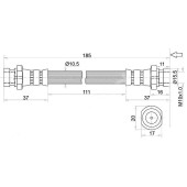 Шланг тормозной передний (Таиланд) MITSUBISHI DELICA TRUCK 94-99 / L200 94-07 / PAJERO / JR / MONTERO 90-96 внутр L <b>SAT ST-MB857550</b>