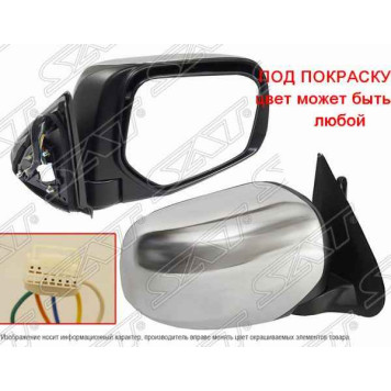 Зеркало MITSUBISHI L200 / TRITON 15- прав. - хром, регулировка, складывание (пр-во Тайвань) <b>SAT ST-MB94-940-A1</b>