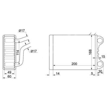 Радиатор отопителя салона MITSUBISHI PAJERO V4# 91-99 <b>SAT ST-MBY5-395-0</b>-1