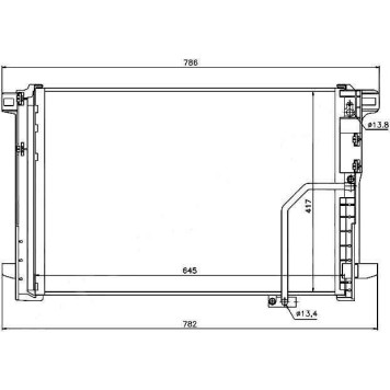 Радиатор кондиционера MERCEDES E-CLASS W212 09- / MERCEDES C-CLASS W204 06- <b>SAT ST-MD09-394-0</b>