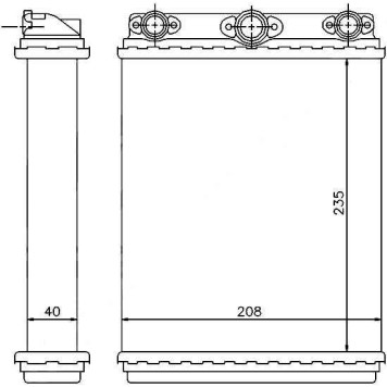 Радиатор отопителя салона MERCEDES E-CLASS W124 84-95 <b>SAT ST-MD09-395-0</b>