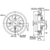 Шкив коленвала MITSUBISHI PAJERO 4D56 (один ручеек) 90- <b>SAT ST-MD160546</b>