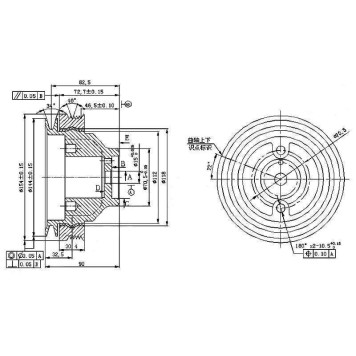 Шкив коленвала MITSUBISHI CHALLENGER / L200 / PAJERO / SPORT 6G72 / 6G74 99- <b>SAT ST-MD368262</b>