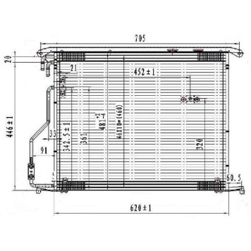 Радиатор кондиционера MERCEDES W220 / W215 / W230 <b>SAT ST-MD60-394-0</b>