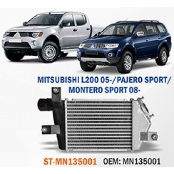 Радиатор интеркулера MITSUBISHI L200 05- / PAJERO / MONTERO SPORT 08- <b>SAT ST-MN135001</b>