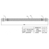 Шланг тормозной передний (Таиланд) MITSUBISHI DELICA STAR WAGON / L300 86-02 / CHALLENGER / MONTERO / PAJERO SPORT <b>SAT ST-MR129720</b>