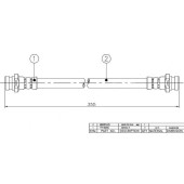 Шланг тормозной передний / задний (Таиланд) MITSUBISHI DELICA SPACE GEAR / STAR WAGON / L300 / L400 86-02 лев.=прав. L=3 <b>SAT ST-MR129724</b>