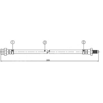 Шланг тормозной передний (Таиланд) MITSUBISHI DELICA TRUCK / L300 86-94 L=170 лев.=прав. <b>SAT ST-MR129740</b>