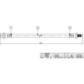 Шланг тормозной задний (Таиланд) MITSUBISHI GALANT / DIAMANT / LEGNUM 84-06 / COLT / LANCER / MIRAGE -91 / FR RVR 91-97 <b>SAT ST-MR129750</b>