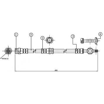 Шланг тормозной задний (Таиланд) MITSUBISHI COLT / LANCER / MIRAGE 92-97 <b>SAT ST-MR129802</b>