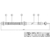 Шланг тормозной передний (Таиланд) MITSUBISHI COLT / LANCER / LIBERO / MIRAGE 94-03 лев.=прав. <b>SAT ST-MR129882</b>