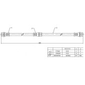 Шланг тормозной передний (Таиланд) MITSUBISHI CHALLENGER / L200 / MONTERO / PAJERO / SPORT 96-01 лев.=прав. <b>SAT ST-MR249392</b>