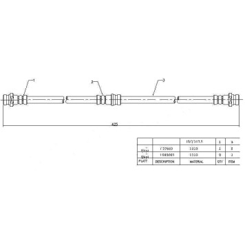 Шланг тормозной передний (Таиланд) MITSUBISHI CHALLENGER / L200 / MONTERO / PAJERO / SPORT 96-01 лев.=прав. <b>SAT ST-MR249392</b>