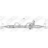 Рейка рулевая MITSUBISHI L200 05- / PAJERO / MONTERO SPORT KG / KH# 08- (левый руль) <b>SAT ST-MR333500</b>