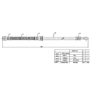 Шланг тормозной передний (Таиланд) MITSUBISHI GALANT / ASPIRE / LEGNUM 96-02 лев.=прав. <b>SAT ST-MR334054</b>