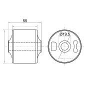 Сайлентблок подушки дифференциала MITSUBISHI L200 / PAJERO / MONTERO SPORT / TRITON 05-15 <b>SAT ST-MR992363</b>