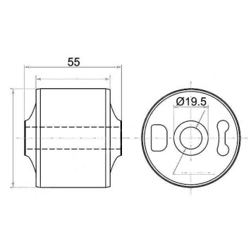 Сайлентблок подушки дифференциала MITSUBISHI L200 / PAJERO / MONTERO SPORT / TRITON 05-15 <b>SAT ST-MR992363</b>