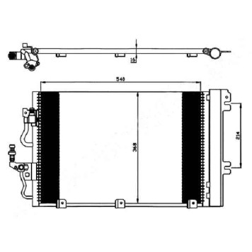 Радиатор кондиционера OPEL ASTRA H 1.4 / 1.6 / 1.8 04-11 / OPEL ZAFIRA B 1.6 / 1.8 05- <b>SAT ST-OP006-394-0</b>