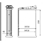 Радиатор отопителя салона OPEL OMEGA B 94-03 <b>SAT ST-OP32-395-0</b>