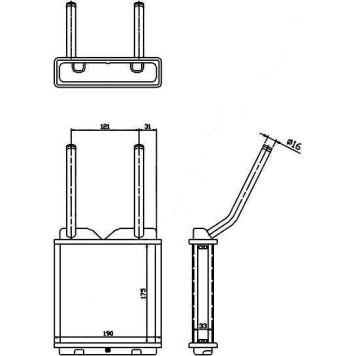 Радиатор отопителя салона OPEL ASTRA F / VECTRA A 88-94 <b>SAT ST-OP33-395-0</b>