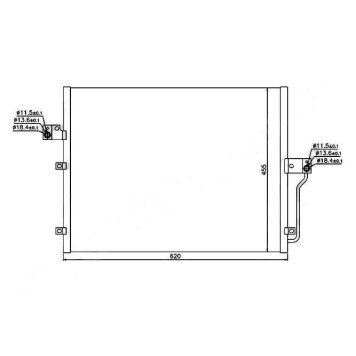 Радиатор кондиционера SSANG YONG KYRON / ACTYON / ACTYON SPORT 05-11 <b>SAT ST-SY01-394-0</b>