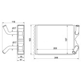 Радиатор отопителя салона TOYOTA MARKII / CHASER / CRESTA JZX90 / 100 2,0-3,0 92-01 <b>SAT ST-TY14-395-0</b>