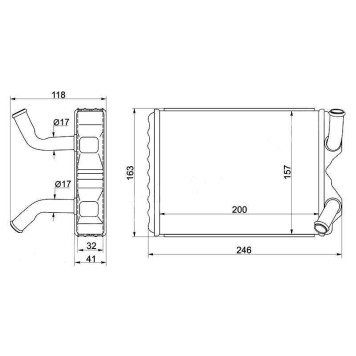 Радиатор отопителя салона TOYOTA MARKII / CHASER / CRESTA JZX90 / 100 2,0-3,0 92-01 <b>SAT ST-TY14-395-0</b>