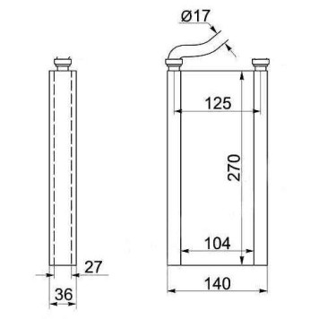 Радиатор отопителя салона TOYOTA MARK II #X11# / ALTEZZA / VEROSSA / LEXUS IS200 00-04 <b>SAT ST-TY15-395-0</b>