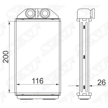 Радиатор отопителя салона TOYOTA RAV4 SXA1# 96-00 <b>SAT ST-TYY1-395-0</b>