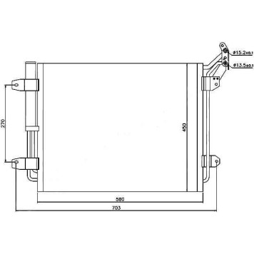 Радиатор кондиционера VOLKSWAGEN TIGUAN 07- <b>SAT ST-VW06-394-0</b>