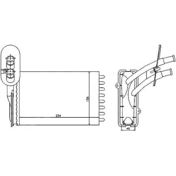 Радиатор отопителя салона VOLKSWAGEN PAS 88-96 / CADDY 95-03 / BEETLE 98-04 / GOLF 83-05 / AUDI A3 95-03 <b>SAT ST-VW08-395-0</b>