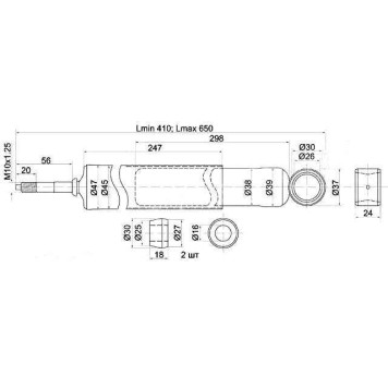 Амортизатор передний MAZDA TITAN 84- лев.=прав. <b>SAT ST-W023-34-700</b>
