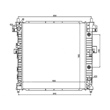 Радиатор SsangYong Actyon 05-10 / Actyon Sports 06-12 / Kyron 05-16 <b>SAT SY0002</b>
