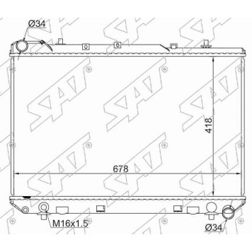 Радиатор SSANGYONG KORANDO 95-06 / TAGAZ TAGER 08-14 <b>SAT SY0003-D</b>