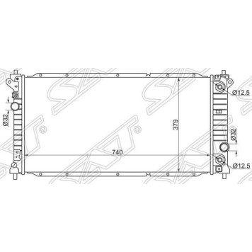 Радиатор SsangYong Actyon 11- <b>SAT SY0005</b>