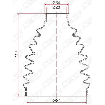 Пыльник наружный шруса MITSUBISHI L200 05- / PAJERO / MONTERO SPORT 08- <b>SAT TC-130</b>-1