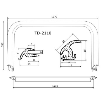 Молдинг лобового стекла ВАЗ / LADA 2110-2112 95-14 <b>SAT TD-2110</b>