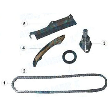 Комплект ГРМ MITSUBISHI PAJERO / DELICA 4M40 93- цепь однорядная <b>SAT TK-MB204-H</b>