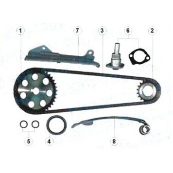 Комплект для замены цепи ГРМ NISSAN GA15-16S 94- <b>SAT TK-NS103-B</b>