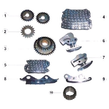 Комплект для замены цепи ГРМ NISSAN CG10 / CG12 / CG13 / CGA3 92- <b>SAT TK-NS203-P</b>