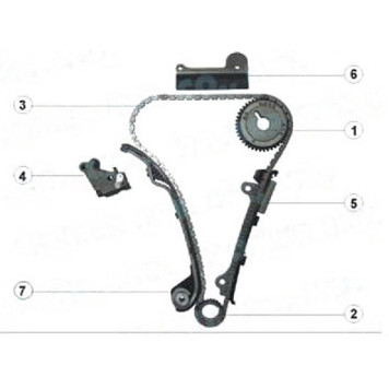 Комплект ГРМ NISSAN QG13 / QG15 / QG16 / QG18 98- (с верхним успокоителем) <b>SAT TK-NS209-A</b>