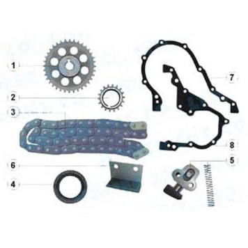 Комплект для замены цепи ГРМ TOYOTA 4K / 5K / 7K 88- <b>SAT TK-TY108-A</b>